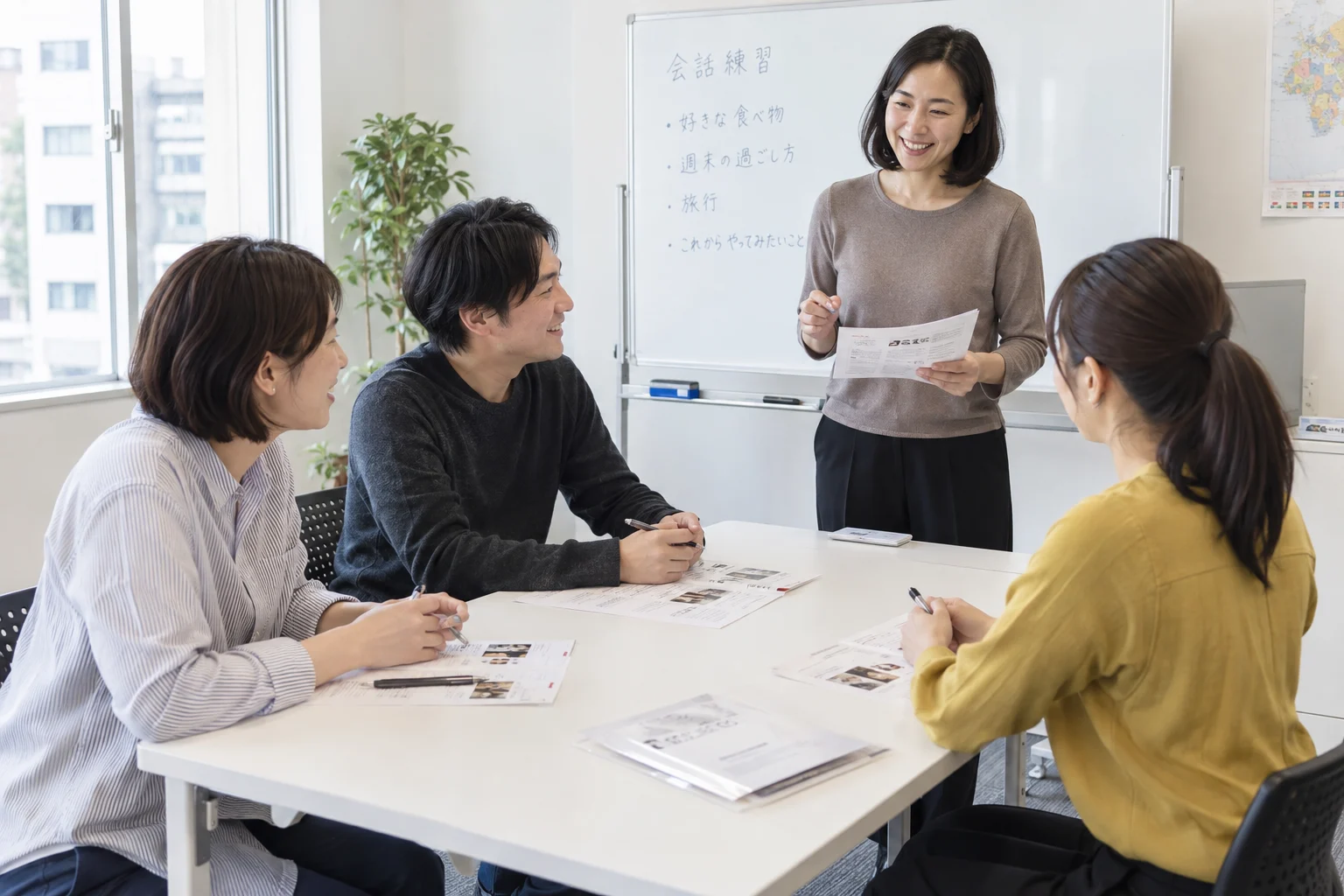 語学教室向けサンプルデザインのイメージ