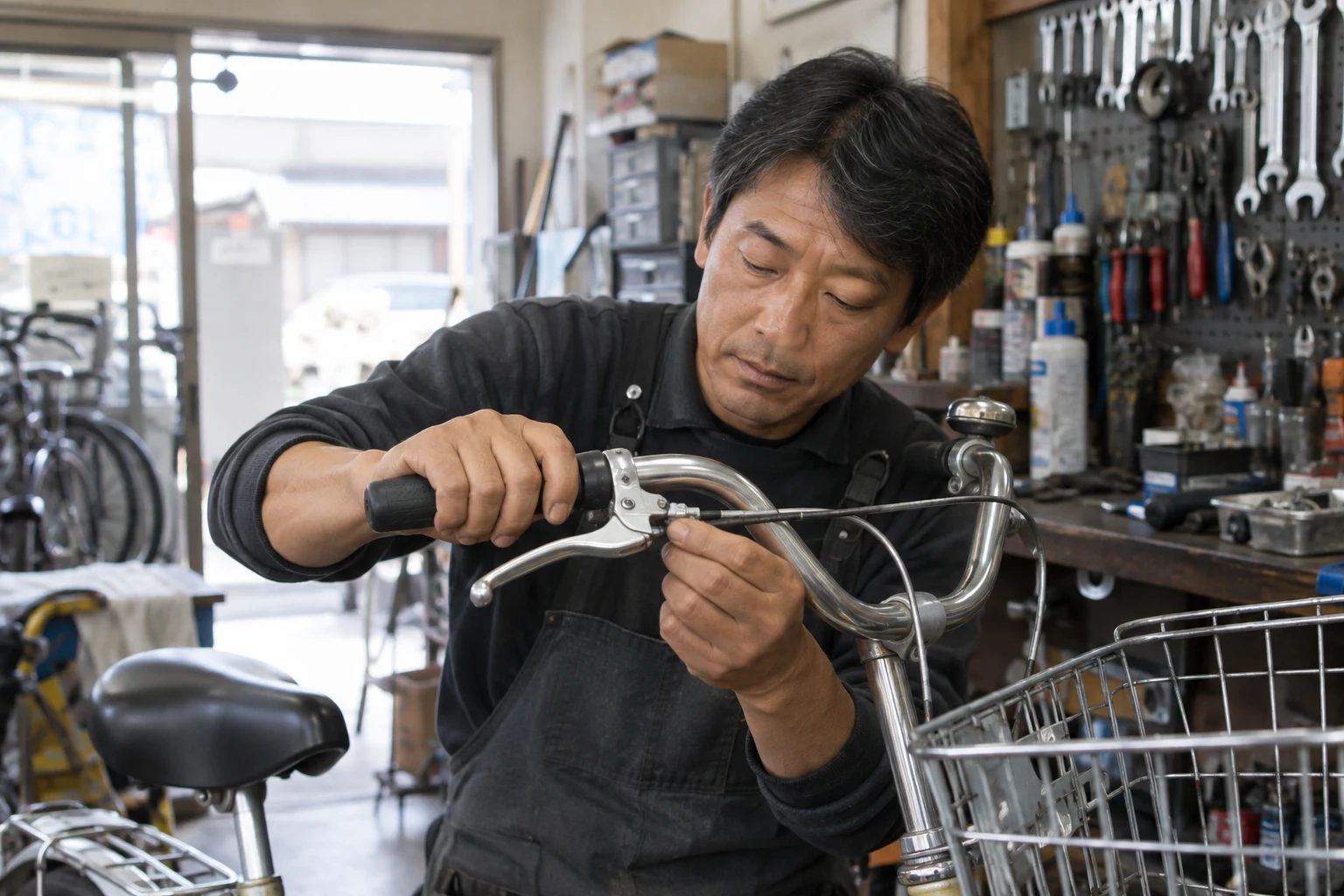ブレーキ調整のサンプル用の生成画像